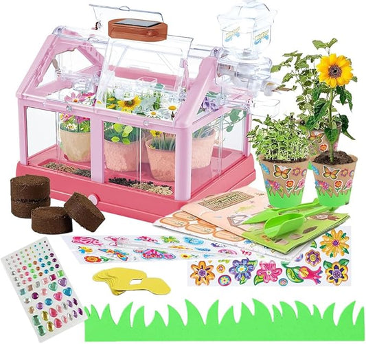 Kids Plant Growing Kit: Terrarium Kit for Kids,Science STEM Toy & Craft Growing Kits for Ages 4-8 Birthday Easter Gifts for Girls 4, 5, 6, 7, 8, Year Old - Gardening Set Toys