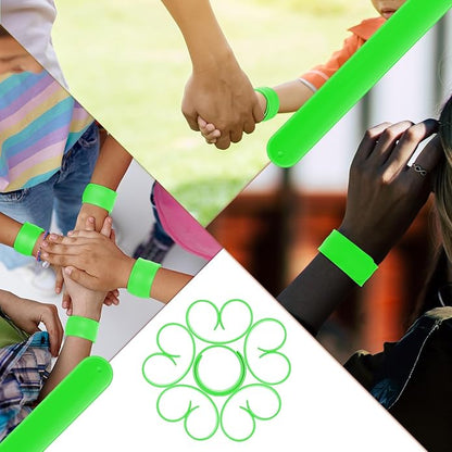 12 Pcs Silicone Slap Bracelets DIY Slap Bands Party Favors Bulk Blank Soft Wristband Wrist Snap Band for Craft Project DIY Painting Birthday Party Halloween Christmas