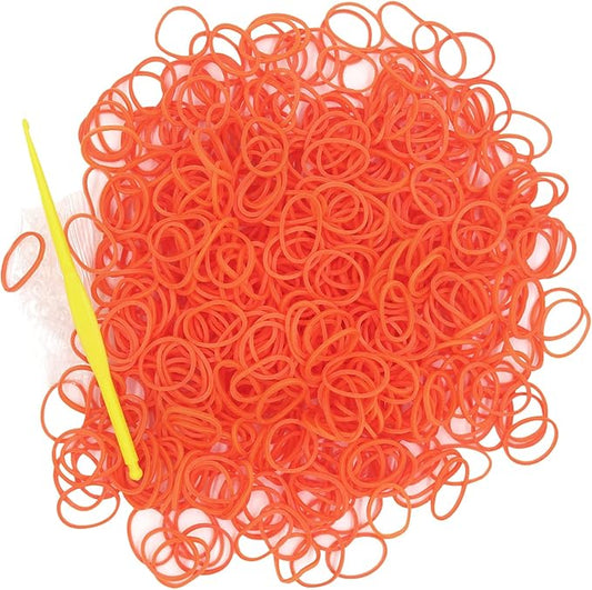 3000PCS Loom Rubber Bands Kit with 75 Clips,5 Hooks, Premium Bracelet Making Kit for Kids Weaving DIY Crafting Gift(Orange)