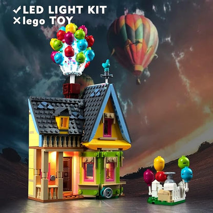 VONADO LED Light Kit Compatible with Lego Pixar ‘Up’ House 43217, DIY Lighting Compatible with Lego Up House 43217 (NO Model), Creative Lights for Up Set (ONLY Lights)