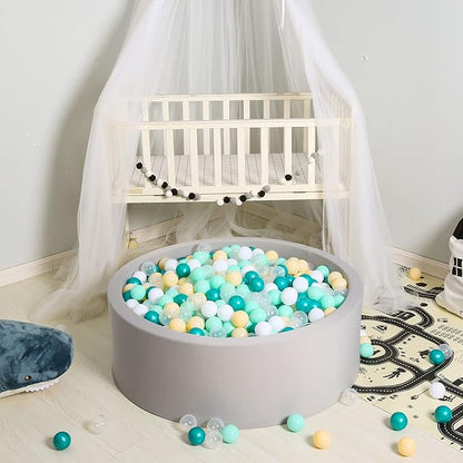 GOGOSO Green Ball Pit Balls for Babies Ball Pit Kids Play Tents, Children Toddlers Plastic Pool Balls for Room &Party Decorations, 100 Toys Pool Balls, Green Colors