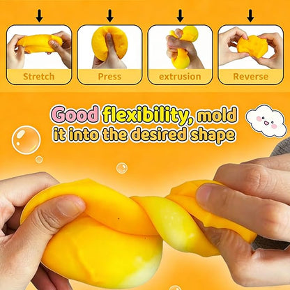 2 Packs Yellow Cheese Squishy Slow Rising, Squishy Squeeze Cheese Block, Soft Novelty Toy, Stress Balls for Adults Rebounding Sensory Squishys Cheese