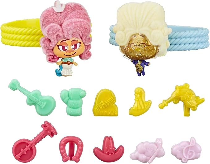Hasbro Trolls DreamWorks Tiny Dancers Friend Pack with 2 Tiny Dancers Figures,2 Bracelets,and 10 Charms,Toy Inspired by The Movie World Tour