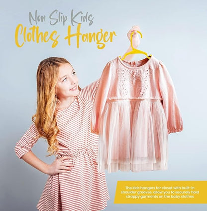 Utopia Home 40 Pack Kids Hangers - 11.5 Inch Plastic Baby Hangers for Closet - Childrens Hanger for Clothes & Infant Hanger for Closet - Ideal for Everyday Standard Use (Yellow)