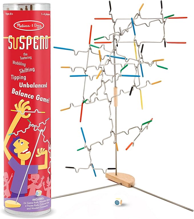 Melissa & Doug Suspend Family Game (31 pcs) - Wire Balance Game, Family Game Night, Family Activities, Games For Kids Ages 8+