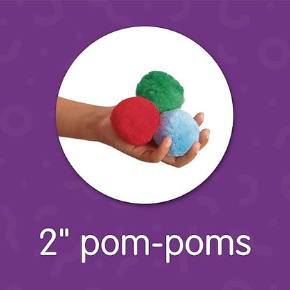 Colorations Super Fluffy Soft Acrylic Jumbo Pom Poms, Set of 50, 2 inches, Resealable Bag, for Kids, Arts & Crafts, DIY Crafts, Hobby Supplies, Creative Craft DIY Material, Quality