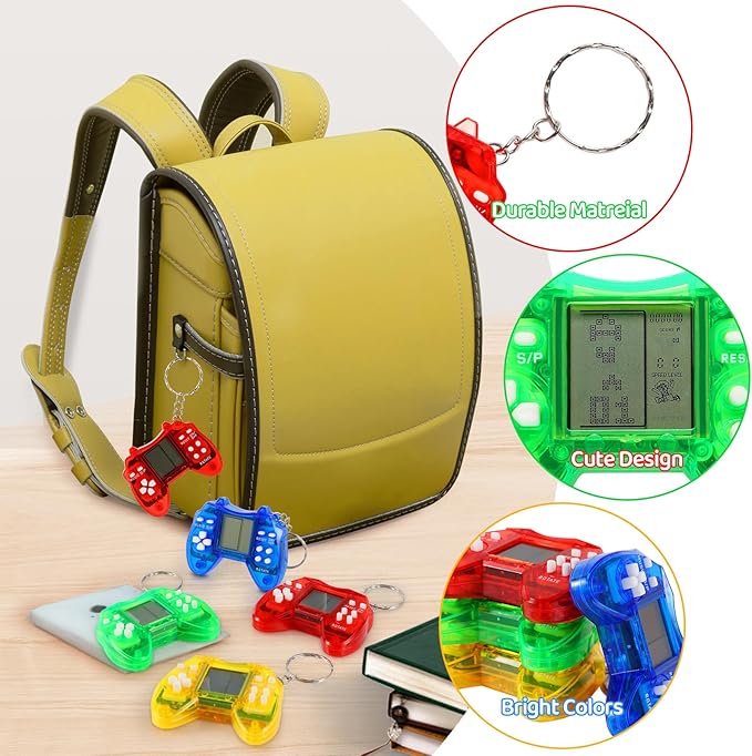 LiYiQ 122 Pcs Video Game Party Favors With Video Game Keychains Slap Bracelets Temporary Tattoos Silicone Wristband Gift Tags Stamps Stickers and Gift Bags for Gamer Birthday Party Supplies