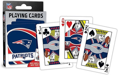 Masterpieces Family Games - NFL New England Patriots Playing Cards - Officially Licensed Playing Card Deck for Adults, Kids, and Family