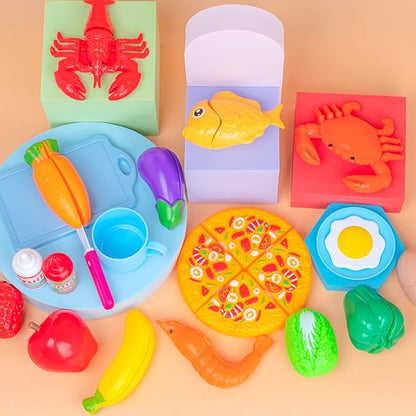 Awsoo Girl Toys Kitchen Playset for Toddlers 3, Portable and Multi-Functional Kitchen Playset with Toys Food, for Kids 3,4, 5, 6 Birthday Gift for Girls