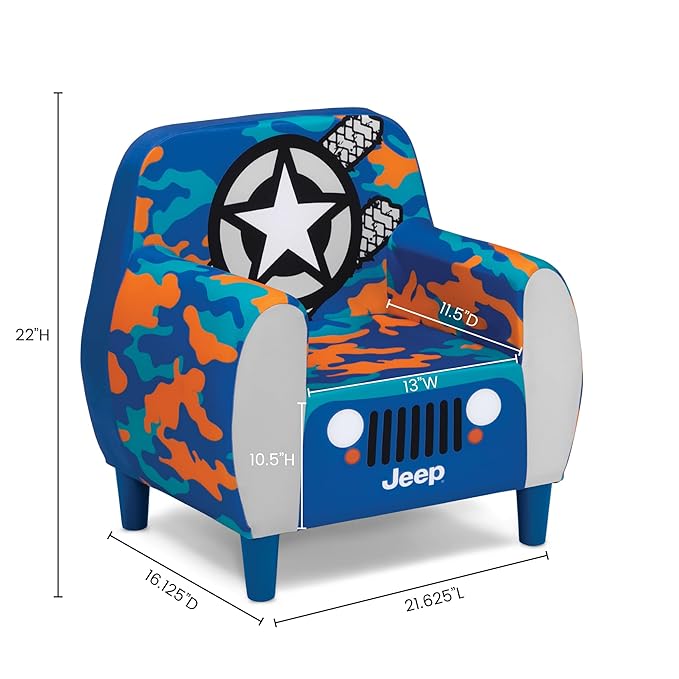 Delta Children Jeep Foam Chair, Blue