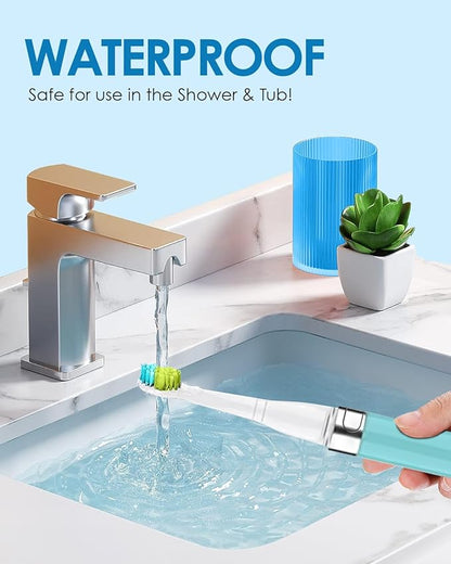 Voom Sonic Go 1 Series Travel Electric Toothbrush | Travel Toothbrushes - Battery Operated Toothbrush for Adults & Kids, Dentist Recommended Toothbrush, Portable w/ 2 Minute Timer