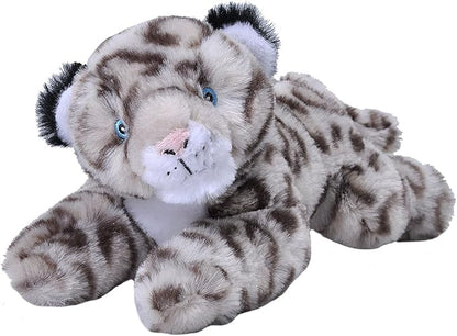 Wild Republic EcoKins Mini Snow Leopard Stuffed Animal 8 inch, Eco Friendly Gifts for Kids, Plush Toy, Handcrafted Using 7 Recycled Plastic Water Bottles (24795)