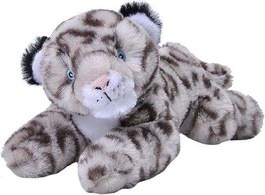 Wild Republic EcoKins Mini Snow Leopard Stuffed Animal 8 inch, Eco Friendly Gifts for Kids, Plush Toy, Handcrafted Using 7 Recycled Plastic Water Bottles (24795)