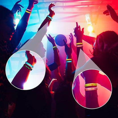 36 Packs Glow in The Dark Bracelets Neon Party Favors Wristband Silicone Glow Bracelets for Party Favors Glow in The Dark Party Supplies Carnival Wedding New Years Party Favors