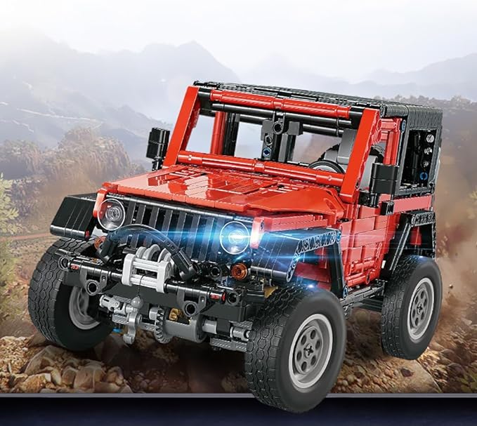 RiceBlock Off-Road Vehicle Model Building Setfor Adult Challenging, Car Building Toys Boys Aged 8 and Above, 1287 Pieces Compatible with Lego