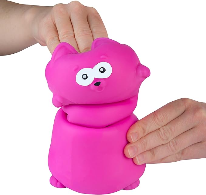 ORB Easy Sqweezy Pets Giant Stretchy Cat - Stretches Up to 5 Feet Long - Huge Jumbo Sized Purple Squishy Toy Kitten, Stretch and Squeeze for Stress Relief - Fun Sensory Fidget Toy for Kids and Adults
