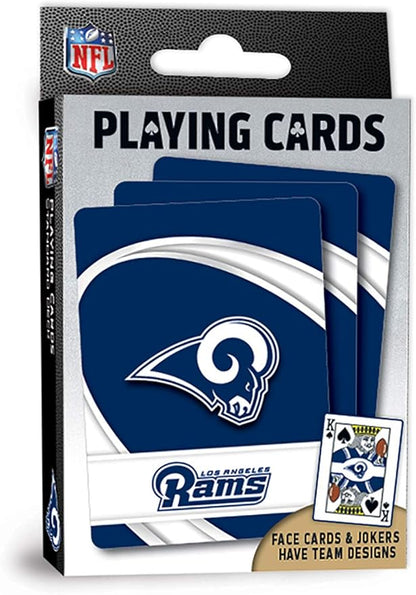 MasterPieces - NFL Playing Cards, Officially Licensed Los Angeles Rams Football Deck, Family Games for Adults and Kids, Standard Index