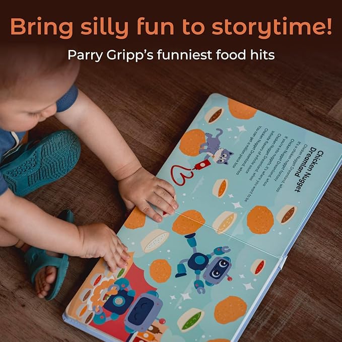 Cali's Books Pancake Robot by Parry Gripp Music Book Toddlers 1-3 Years Old - Food & Snack Songs Musical Book, Headphone Jack Sound Book, Singing Toy Children Girls Learning Song Toy Toddler Boys