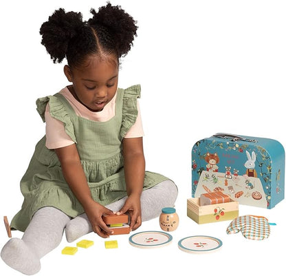 Manhattan Toy Forest Tales 17-Piece Pretend Bread Baking and Serving Set for Two with Carrying Case