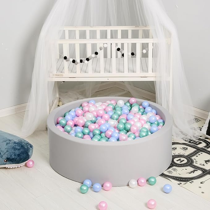 GOGOSO Ball Pit Balls for Toddles, Kids Plastic Balls for BallPit, Pool, Baby Party Accessories, Birthday Decoration 50 100 200 500 1000