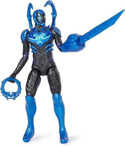 DC Comics, Battle-Mode Blue Beetle Action Figure, 12-inch, Lights & Sounds, Easy to Pose, Movie Superhero Kids Toys for Boys & Girls, Ages 4+ (Pack of 4)