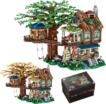 LOZ Mini Blocks 1033 Treehouse Building Set, 4761Pcs Ideas Tree House Building Blocks Kit, DIY Mini Bricks Tree House Model Sets, Awesome Building Toys Gift for Adults, Not Compatible with Lego