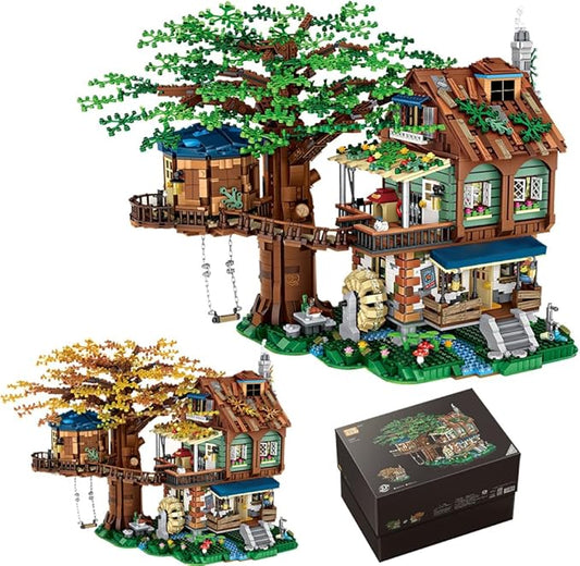 LOZ Mini Blocks 1033 Treehouse Building Set, 4761Pcs Ideas Tree House Building Blocks Kit, DIY Mini Bricks Tree House Model Sets, Awesome Building Toys Gift for Adults, Not Compatible with Lego