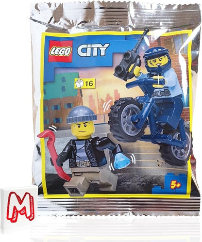 LEGO City Police Minifigure - Policeman and Jail Prisoner Chase (with Accessories) 60044
