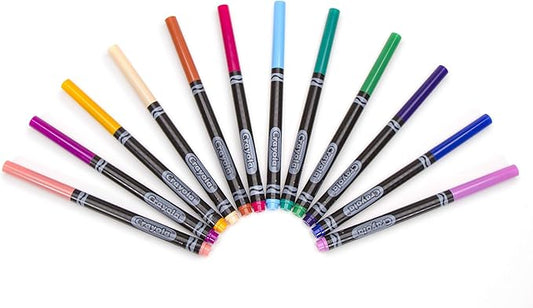 Crayola Aged Up Adult Coloring 12ct Fine Line Markers, Contemporary Colors, Multicolor (58-7714)