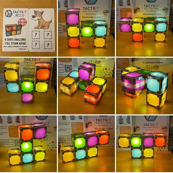 12 Magnetic Cubes for Kids Ages 1-100. Magnetic Building Blocks Set - Learning Toys for Toddlers 2-4 Years - Alphabet Learning & Education Toys - Versatile Building Blocks for Fun Play