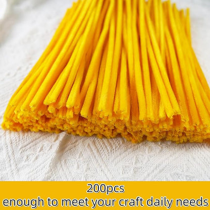 Qirimoi Gold Pipe Cleaners Craft Pipe Cleaners Bulk Pipecleaners Crafts Supplies，200Pcs Gold