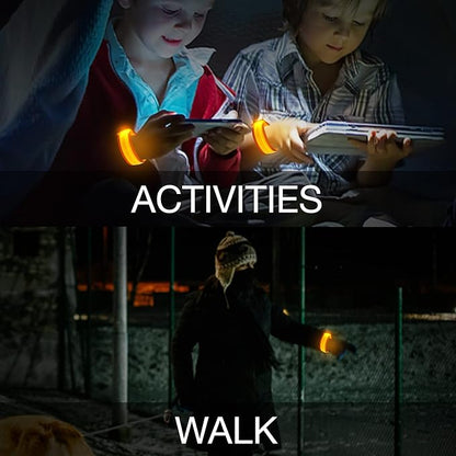 8 PCS LED Glow Bracelets, Light Up Wristbands - Halloween Glow in The Dark Party Bracelets Favors Supplies for Christmas, Concerts, Festivals, Game Prizes, Sports, Rave Accessories（Orange）