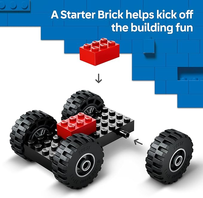 LEGO City Yellow Construction Wheel Loader Building Sensory Toy - Construction Vehicle Toy for Toddlers, Boys and Girls, Ages 4+ - Educational, Learning Gift Idea for Preschoolers - 60450