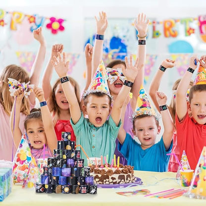 36 Pcs Space Slap Bracelets Party Favors, Wristbands with UFO Astronaut Space Stars Pattern Party Favors Supplies for kids&teens Gifts Teacher Classroom School Favors Prizes