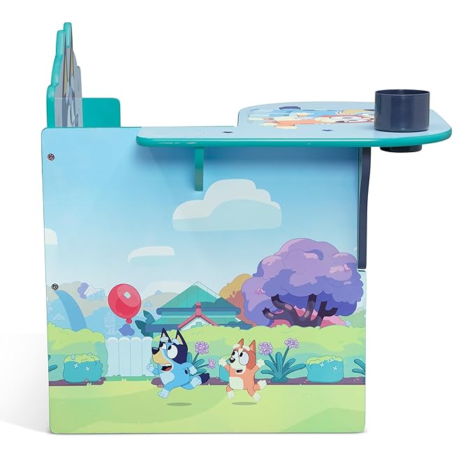 Delta Children Bluey Chair Desk with Storage Bin - Greenguard Gold Certified, Blue