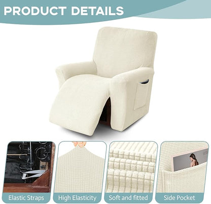 Recliner Chair Cover Lazy Boy Recliner Covers Recliner Covers for Recliner Chair 1 Piece Furniture Protector Prevent wear and pet Hair（Recliner,Beige）