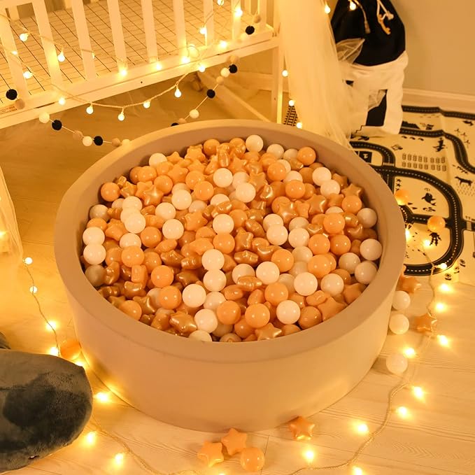 GOGOSO Ball Pit Balls for Toddles, Kids Plastic Balls for BallPit, Pool, Baby Party Accessories, Birthday Decoration 50 100 200 500 1000