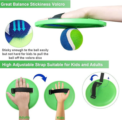 Jalunth Ball Catch Set Games Toss Paddle - Beach Toys Back Yard Outdoor Pool Backyard Camping Throw Age 3 4 5 6 7 8 9 10 11 12 Years Old Boys Girls Kids Adults Family Pink Blue Gifts 2 Pack
