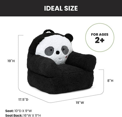 Delta Children Panda Cozee Buddy Chair, Black/White