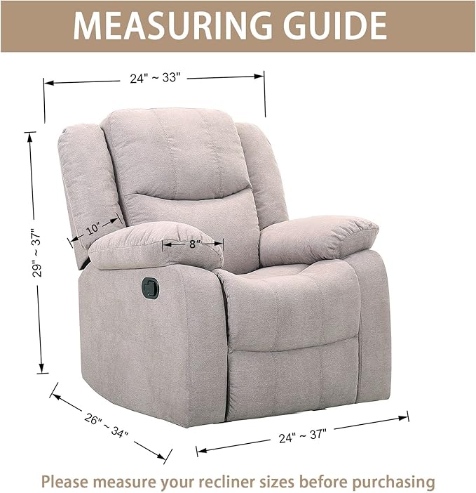 JIVINER 4-Piece Recliner Chair Covers Stretch Jacquard Covers for Recliner Chair Recliner Slipcovers for Living Room Soft Recliner Protector with Pocket (Recliner, Army Green)