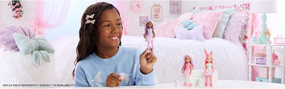 Barbie Cutie Reveal Cuddly Series Chelsea Small Dolls & Accessories with 6 Surprises Including Color Change & Mini Pet (Styles May Vary)