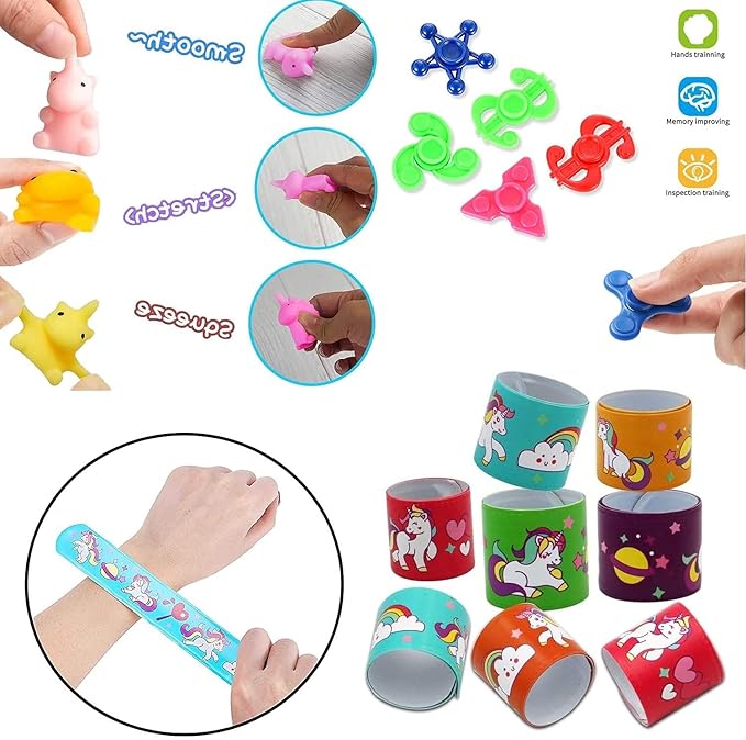 117 Pcs Party Favors for Kids 4-8, Birthday Gift Toys, Pop Fidget Toys, Treasure Box Toys, Carnival Prizes, School Classroom Rewards, Pinata Stuffers, Goodie Bags Filler for Boys Girls 8-12
