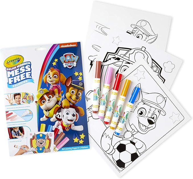 Crayola Color Wonder Coloring Pad & Markers, Mess Free, Paw Patrol Gift, Ages 3,4,5