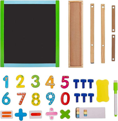 Wooden Art Easel for Kids 3 Years and Up, Deluxe Double-Sided Tabletop Easel, Great Gift for Girls and Boys - Best Arts & Crafts for 3, 4, 5 Year Olds and Up