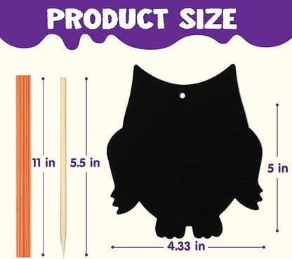 JOYIN 72 Pcs Halloween Rainbow Scratch Art Crafts for Kid, Halloween Party Favors, Scratch Paper for Party Supplies, Classroom Activities Gifts Party Game Goodies, Scratch Off Paper with 18 Designs