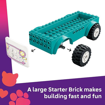 LEGO Friends Heartlake City Ice Cream Truck Toy - Building Toy Pretend Play Set for Kids, Girls and Boys, Ages 4+ - Preschool Building Blocks with 2 Minidolls and Rabbit Figure - 42644