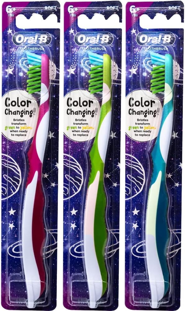 Oral-B Pro-Health Junior CrossAction Galaxy Toothbrush, Ages 6+, Soft (Colors Vary) - 1 Count