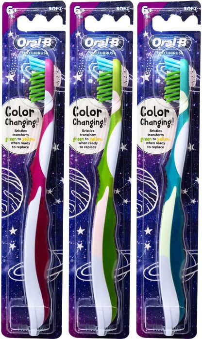 Oral-B Pro-Health Junior CrossAction Galaxy Toothbrush, Ages 6+, Soft (Colors Vary) - 1 Count