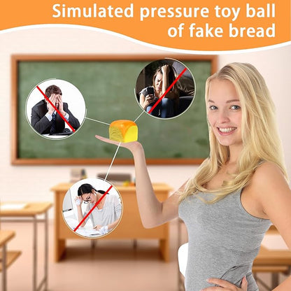 Slow Rising Squishy，Stress Balls，Stress Relief & Fidget Toys,Party Favor (2pcs Hawaiian Rolls)