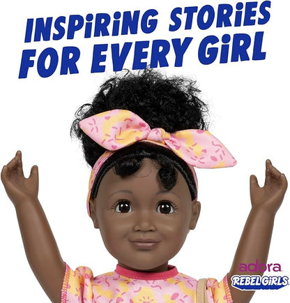Adora 18" Rebel Girls Doll Collection - Inspired by Good Night Stories Rebel Girl Books - Premium Quality Soft and Movable Doll Body with Realistic Features - Leader